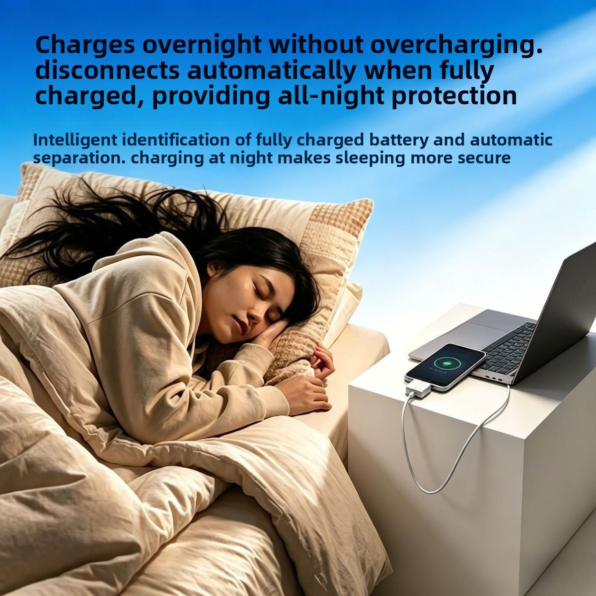Self Detaching AI Recognition Fast Charger with Auto Power Off