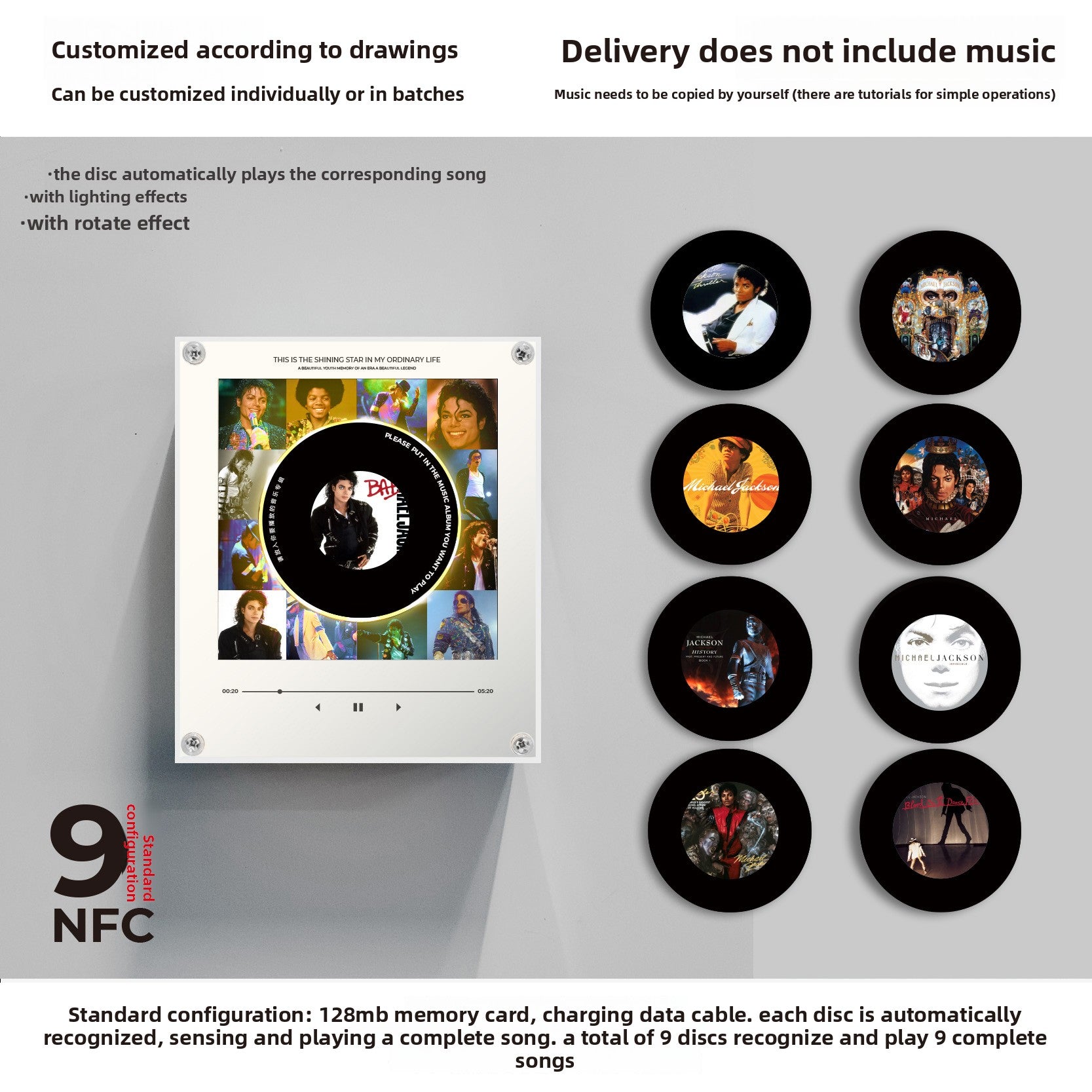 NFC Refrigerator Night Light with Music Player