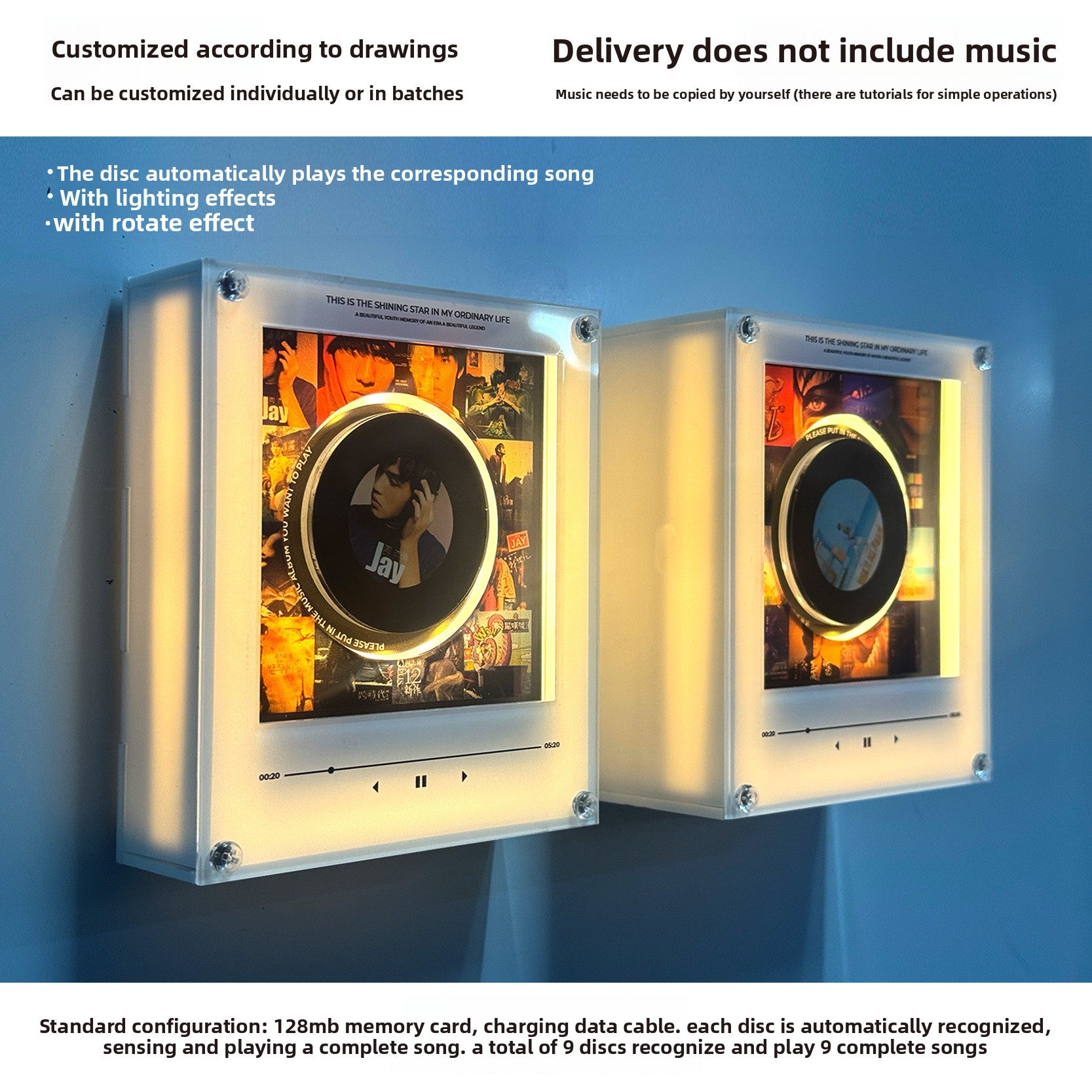 NFC Refrigerator Night Light with Music Player