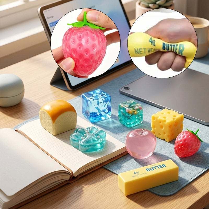 Maltose Squishy Stress Relief Fun Box – 8 Sensory Toys