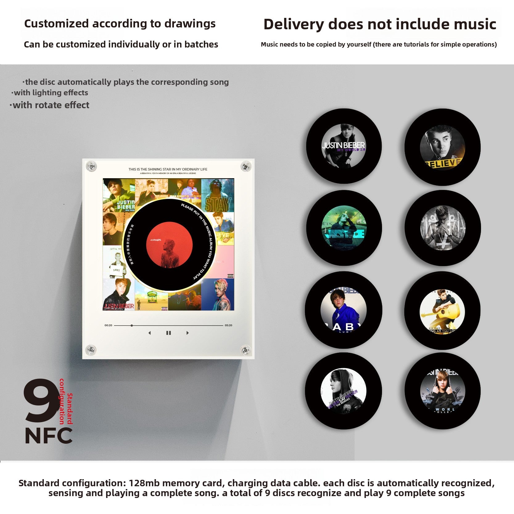 NFC Refrigerator Night Light with Music Player